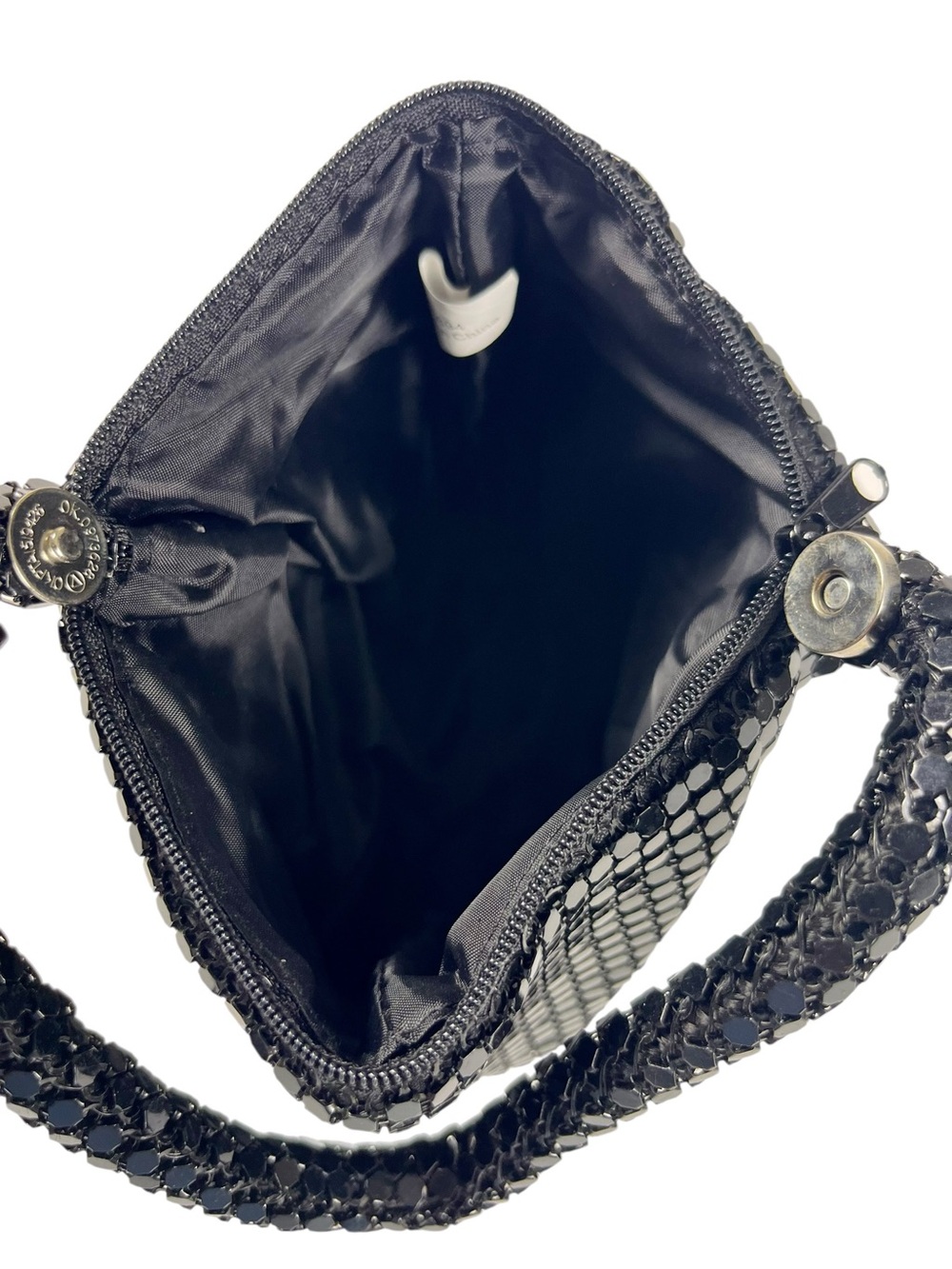 Black Sequin Cocktail Bag Small Evening Shoulder Purse Sparkle Party. Sku 168 - Picture 9 of 10
